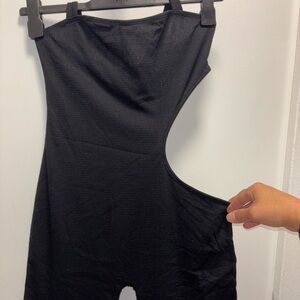 SHEIN Black Cut-Out Bodysuit- Size Small